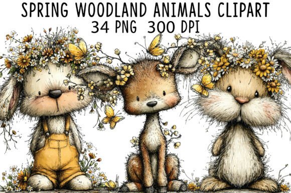 Download Spring Woodland Animals Clipart - Animal Collection