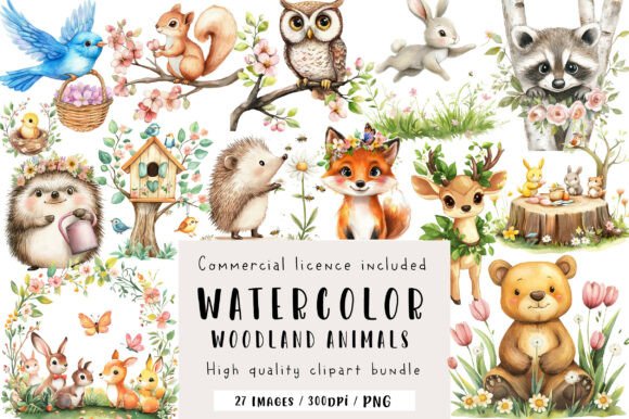Download Forest Spring Woodland Animals Clipart - Animal Collection