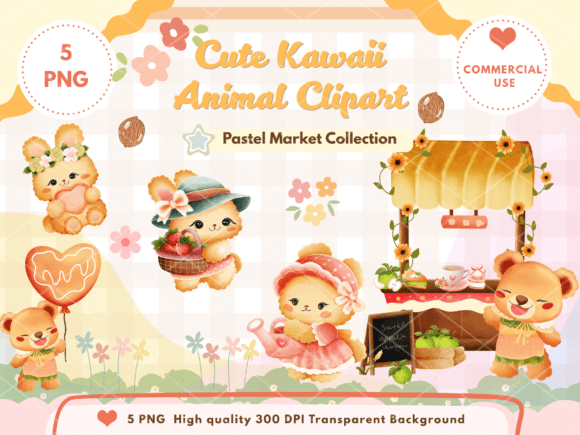 Download Cute Kawaii Animal Clipart - Animal Collection