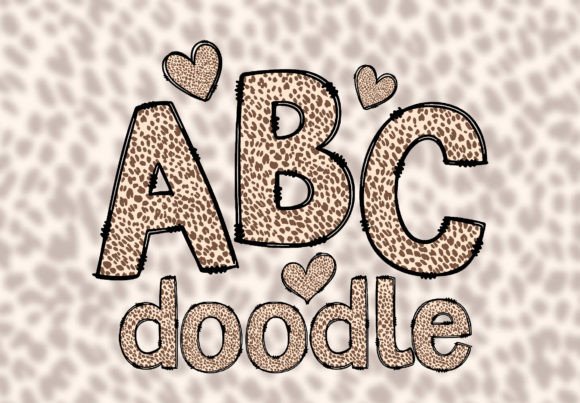 Download Doodle Letters Animal Print Alphabet PNG - Animal Collection
