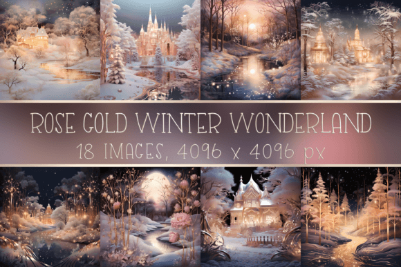 Download Rose Gold Winter Wonderland Images - Rose gold Collection