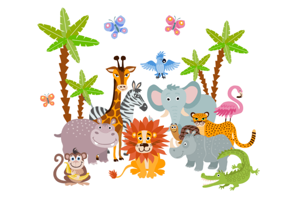 Download African Zoo Animals. Jungle Fauna Cartoo - Animal Collection