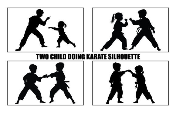 Download Two Karate Child Fighters in a Match - Match Collection