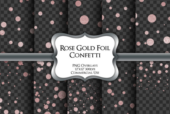Download Rose Gold Foil Confetti Transparent PNG - Rose gold Collection