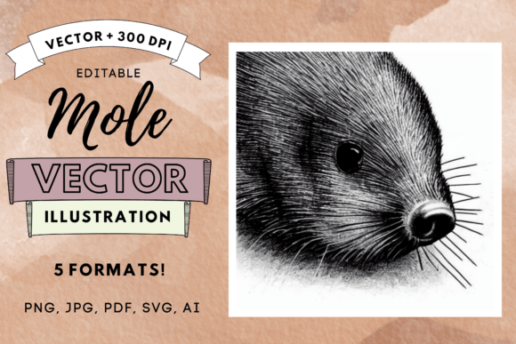 Download Cute Mole Animal Nursery Kids Wall Decor - Animal Collection