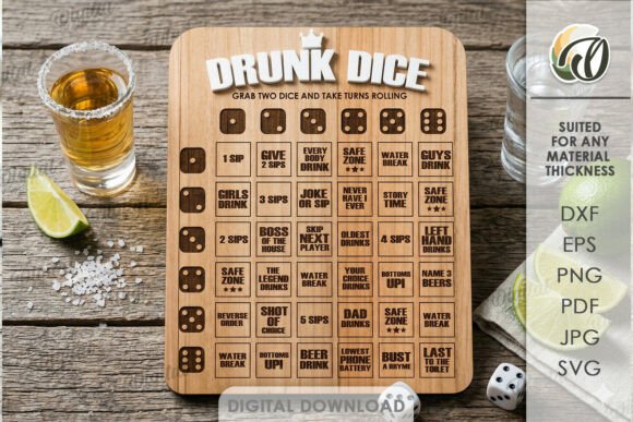 Download 3D Drinking Game Laser Cut - Premium Resources