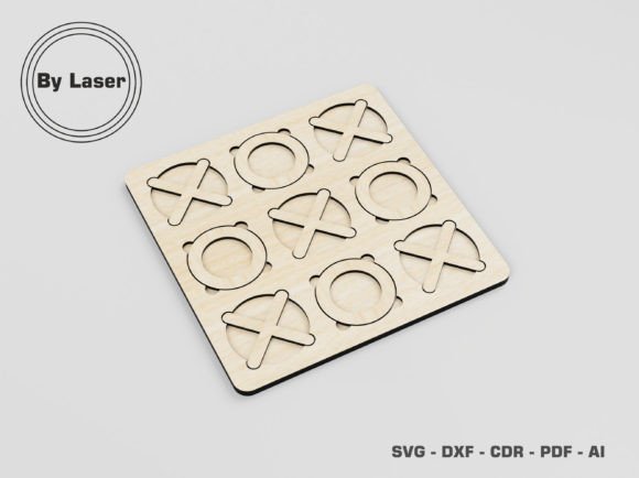 Download Laser Cut Files Tic Tac Toe Board Game - Premium Resources