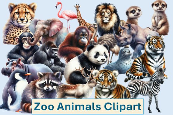 Download Zoo Animals Clipart PNGs - Animal Collection