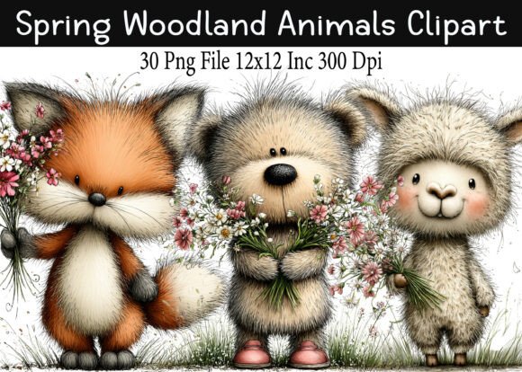 Download Spring Woodland Animals Clipart - Animal Collection