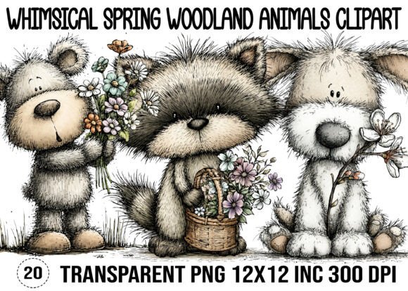 Download Whimsical Spring Woodland Animals Clipar - Animal Collection