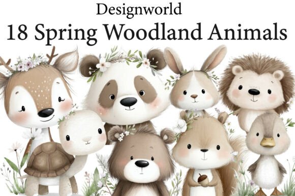 Download Watercolor Spring Woodland Animals Clipa - Animal Collection