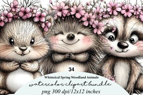 Download Whimsical Spring Woodland Animals Clipar - Animal Collection