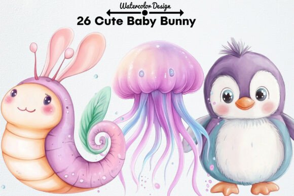 Download Cute Pastel Sea Animals Clipart - Animal Collection
