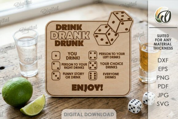 Download Drinking Game Laser Cut - Premium Bundle