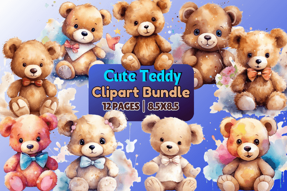 Download Cute Teddy Clipart Bundle - Cute teddy clipart Collection