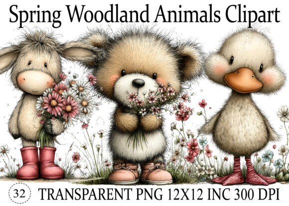 Download Spring Woodland Animals Clipart - Animal Collection