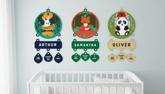 Download Nursery Decor Layered Woodland Animals - Animal Collection