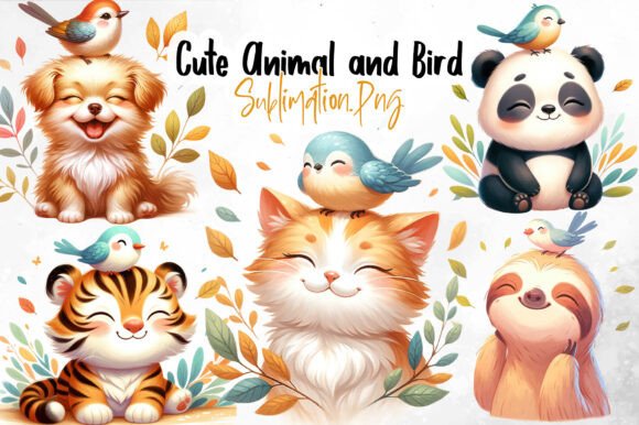 Download Cute Animal and Bird Nursery Décor PNG - Animal Collection