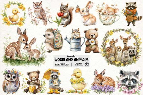 Download Forest Spring Woodland Animals Clipart - Animal Collection