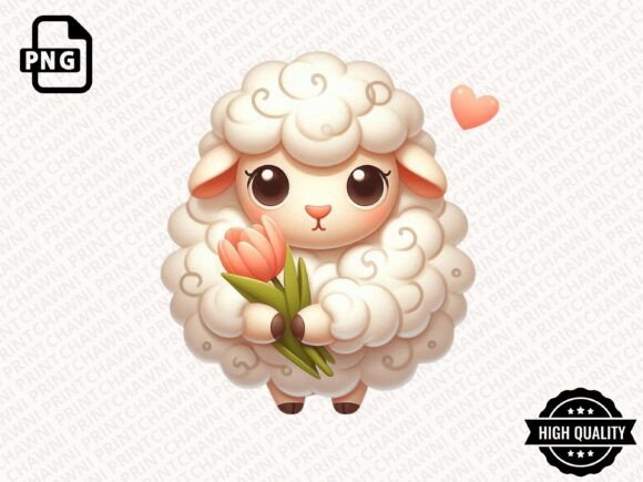 Download Cute Animal with Flowers Clipart PNG - Animal Collection