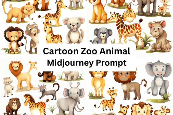 Download Prompt for Cartoon Zoo Animals - Animal Collection